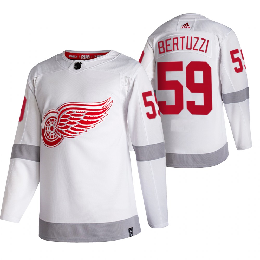 2021 Adidias Detroit Red Wings #59 Tyler Bertuzzi White Men Reverse Retro Alternate NHL Jersey